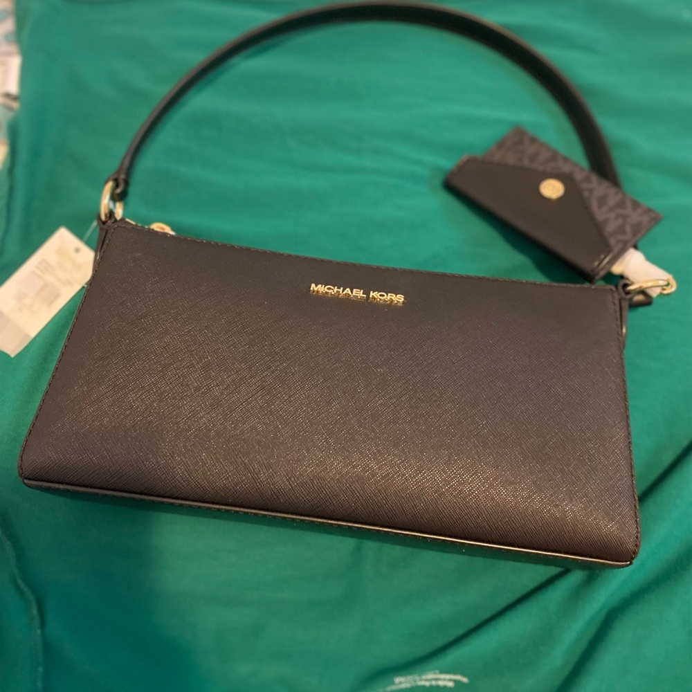 Michael Kors Black Leather Shoulder Bag